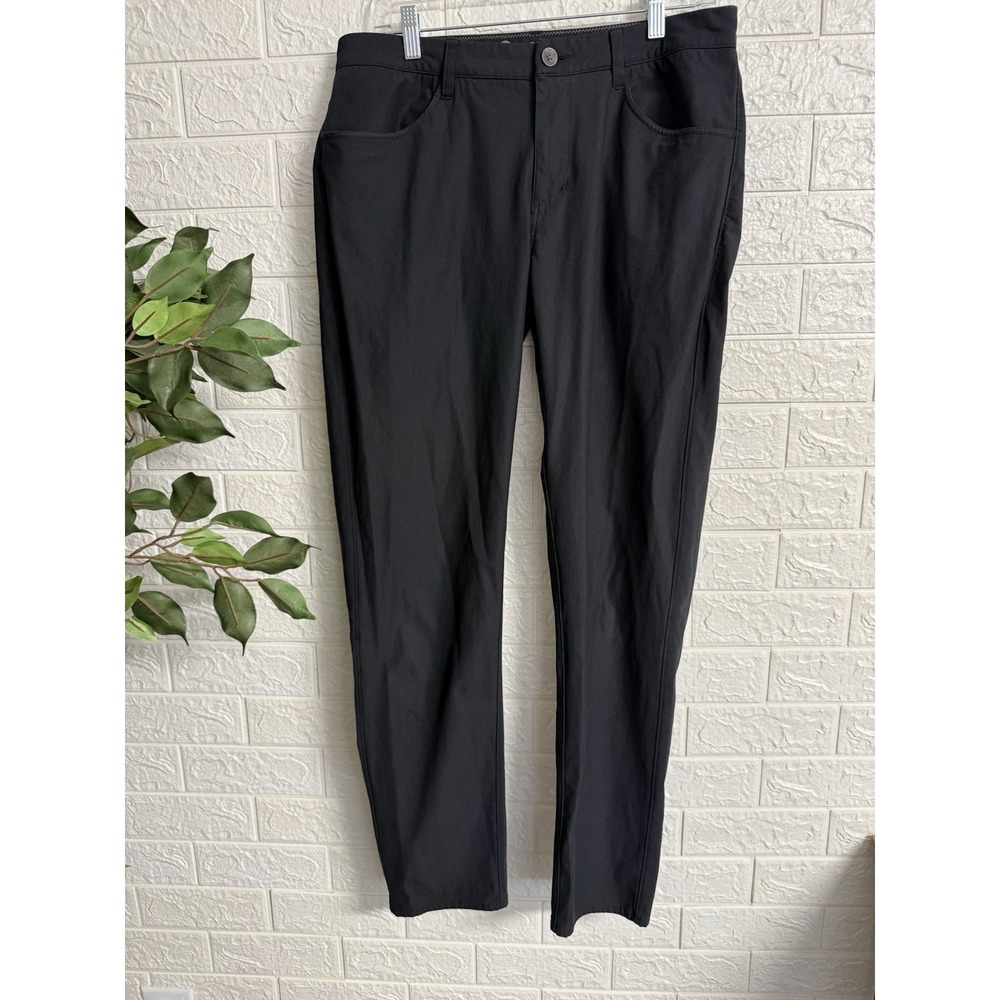 Vuori Mens Meta Pant Athletic Slim Black Chino 5-Pocket 32x31